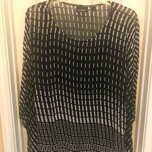 Avenue Poncho style blouse with tank